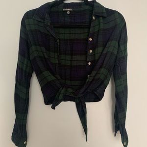 Flannel crop top